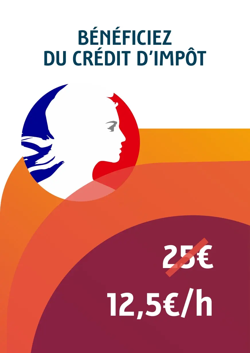 Crédit d'impot 25€ -> 12.50€